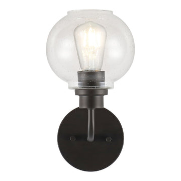 Sandrine Iron/Seeded Glass Cottage Rustic LED Vanity Light - JONATHAN Y